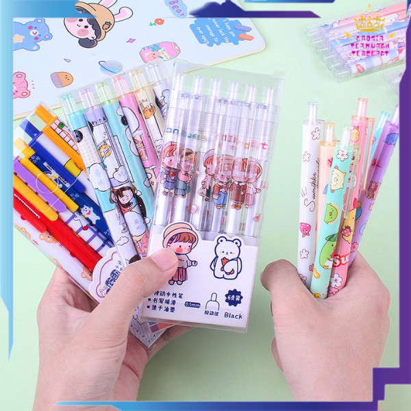 

STOK TERBATAS GTT PULPEN GEL 0.5MM 6 PCS KARAKTER KARTUN LUCU BOLPOIN MODEL CETEKAN KODE 1179