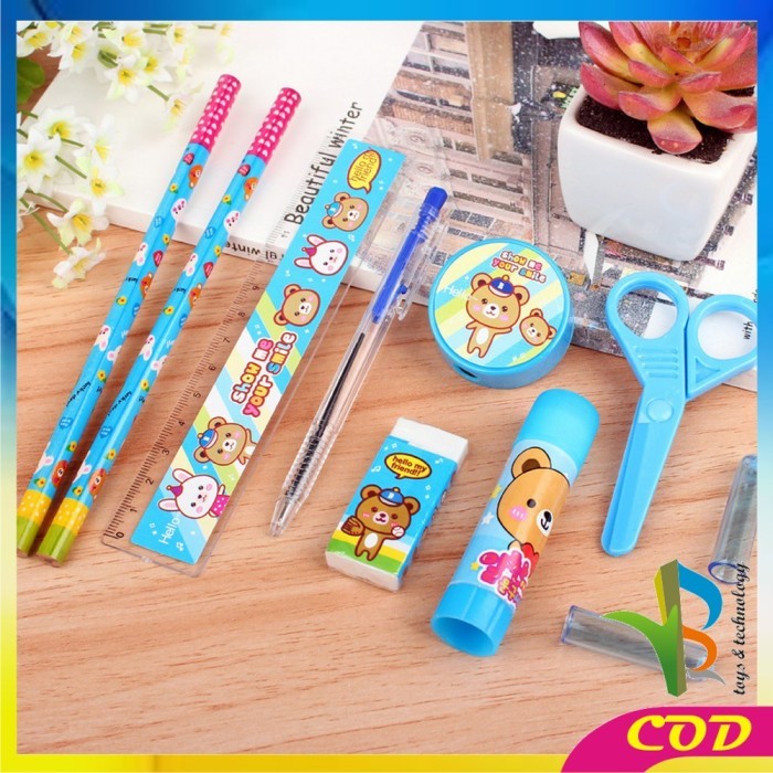 

RB-A26 Alat Tulis Set 8in1 Karakter Stationery Kids / Paket Alat Tulis