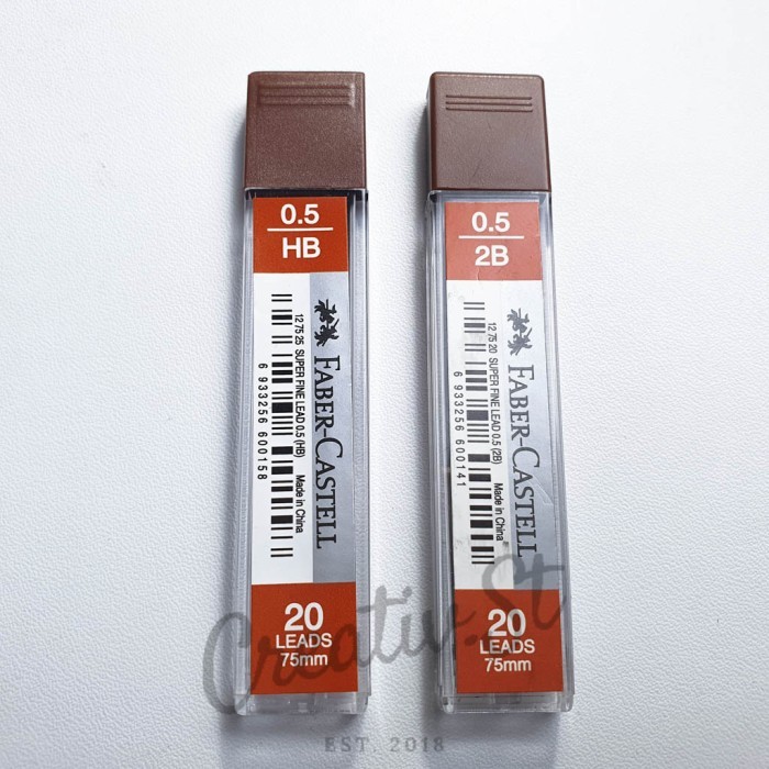 

BERKUALITAS ISI PENSIL MEKANIK FABER CASTELL SUPERFINE HB 2B 0.5 MM KODE 809