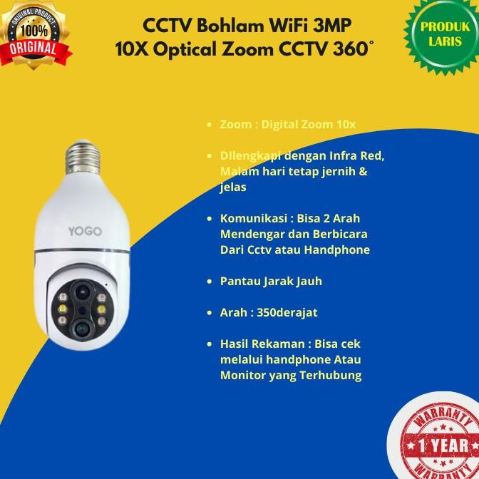 CCTV BOHLAM WIFI 3MP 10X OPTICAL ZOOM CCTV 360 KAMERA HP JARAK JAUH