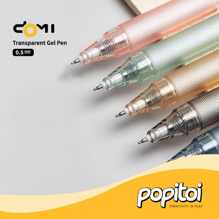 

BERMUTU DOMI TRANSPARENT GEL PEN 0.5 MM PULPEN TRANSPARAN KOREA AESTHETIC KODE 587