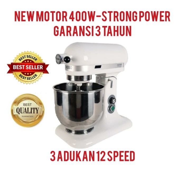 Mixer Planetary 7 liter, 3Adukan,Multi Speed,Garansi 3th