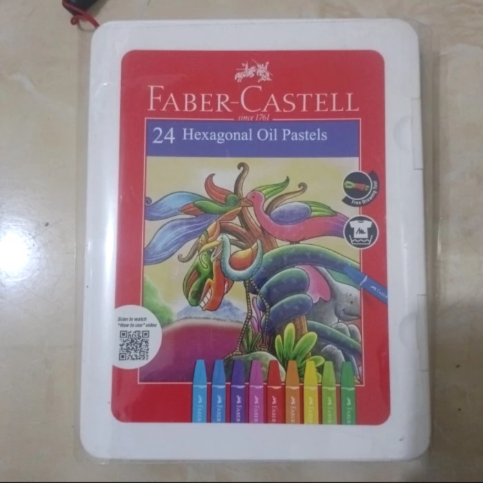 

crayon 24 warna faber castell exagonal oil pastel