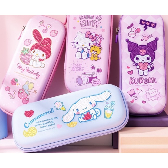 

Kotak Pensil Anak DIY Hard Case Sekat Kuromi Melody Cinnamoroll Kitty