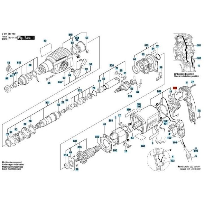 ROTOR BOSCH GBH 2-22 , GBH 2-23 ORIGINAL
