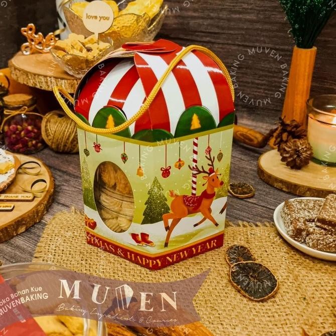

TERBARU CHRISTMAS BOX 2 TOPLES BULAT X 500 GR / DUS NATAL KUE KERING !!!!!