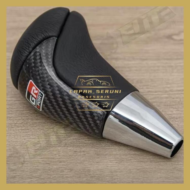 SHIFT KNOB GR SPORT TOYOTA FORTUNER VNT VRZ GR REAL CARBON  BLACK