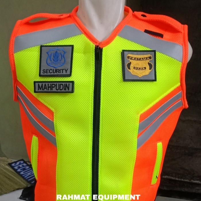 Rompi Security Rompi Satpam Orange Hijau