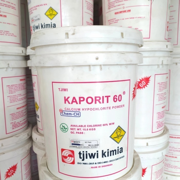 Kaporit tjiwi 60% / Kaporit bubuk 60% 15 Kg / Kaporit 60% GOJEK ONLY
