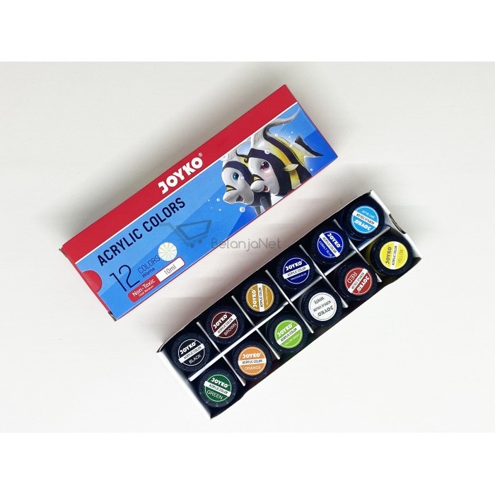 

TERBARU Cat Akrilik Acrylic Color Joyko ACC-10ML 12 Warna