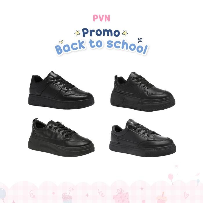 Pvn Heejin Back To School Sepatu Sekolah Hitam Classic Sneakers Black 332