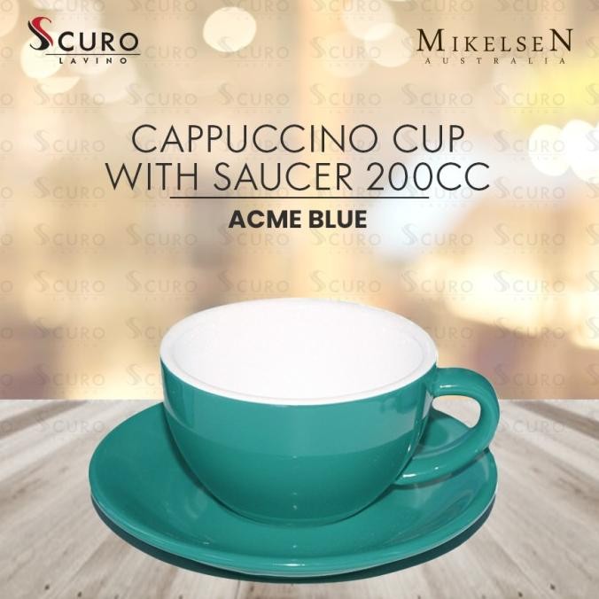 Mikelsen WBC Cappucino Cup + Saucer Black 200cc (Black)