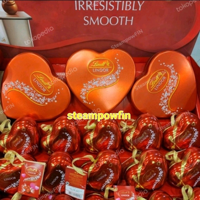 

Ready Lindt Lindor Heart Chocolate Tin Coklat Cokelat Valentine Love