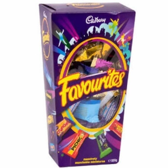 

Ready Cadbury Favourites Chocolate Gift Box Dairy Milk Australia 320g