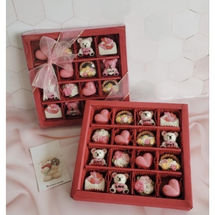 

Ready chocolate gift S16A - bunga dan hati hadiah ultah valentine