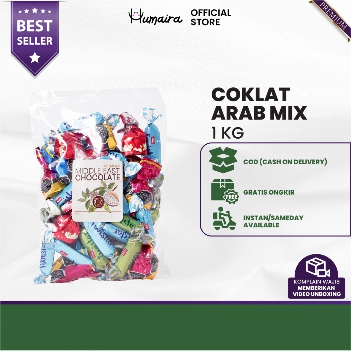 

Ready Coklat Arab Mix 1 Kg Coklat Impor Oleh Oleh Haji dan Umroh Murah