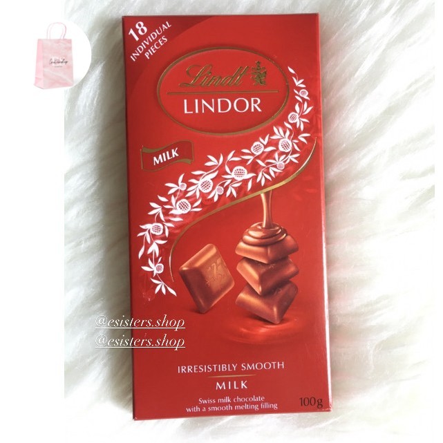 

Ready LINDT LINDOR MILK CHOCOLATE PIECES BAR - COKELAT IMPOR