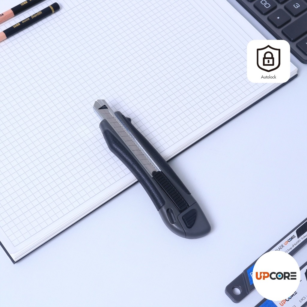 

[ONE's Stationery] Bantex Cutter Kecil Pemotong Kertas Comfort Grip Pisau Baja SK5 AutoLock BD5122