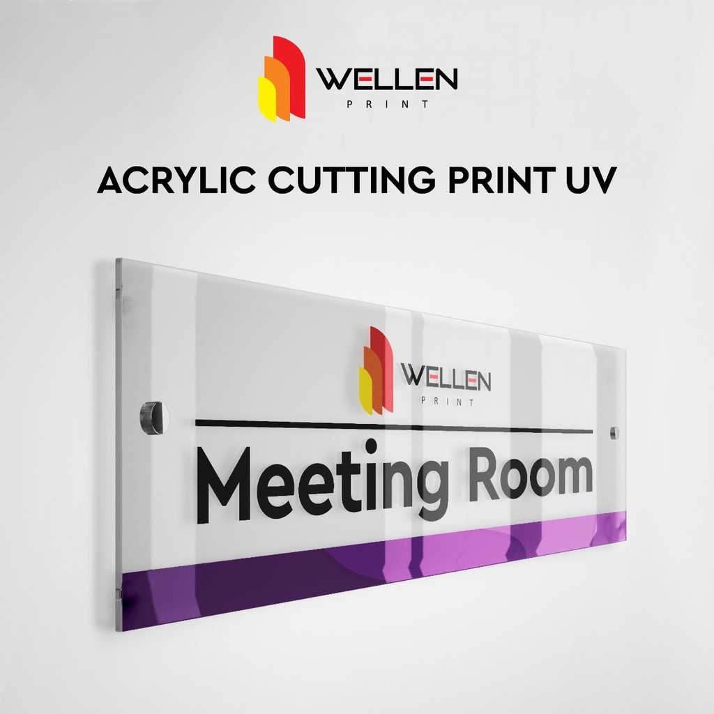

Wellen Print Acrylic Ign Board Uv Print Arili Papan Nama Tanda Ruangan Pelunju Arah Cutom Ignage