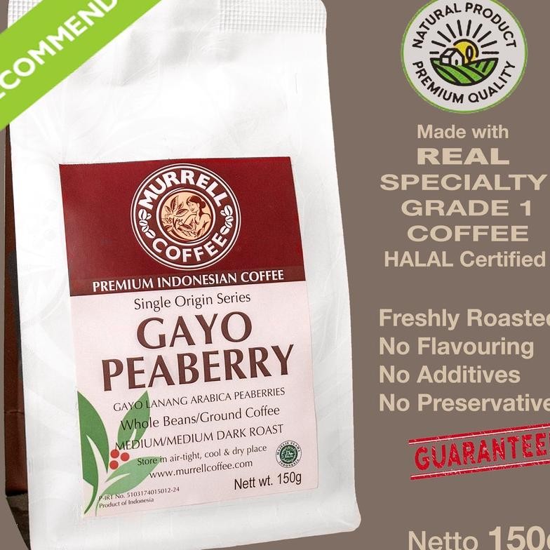 

Gayo Peaberry Opi Lanang Arabica Pecialty Bubu Murrell Coffee