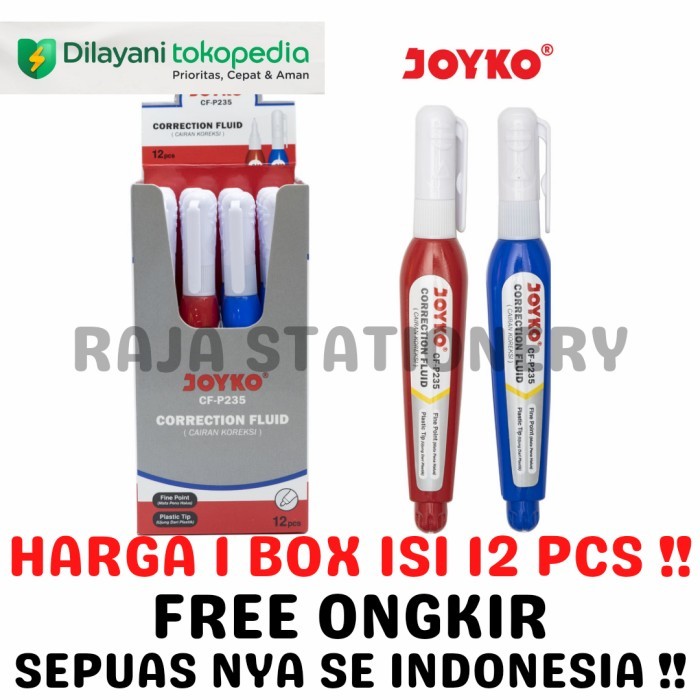 

OBRAL JOYKO CORRECTION FLUID TIPEX CAIR JOYKO CF-P235 TIPX 1 BOX 12 PCS KODE 335