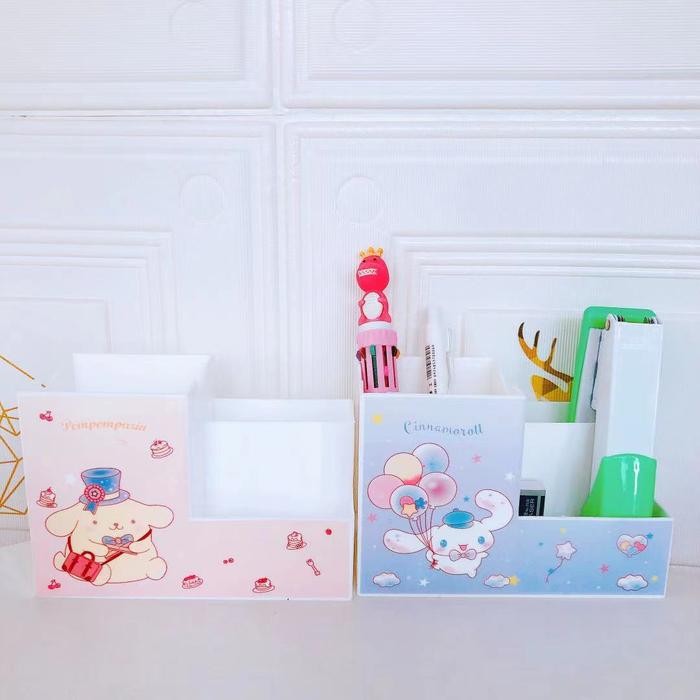 

Rak Kotak Tempat Penyimpanan Alat Tulis Desk Organizer Meja Serbaguna Plastik - DD018