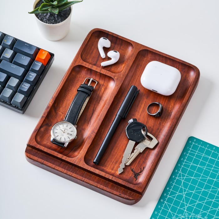 

Skandif Catchall Tray Premium Teak Wood Desk Organizer Kayu Jati (RE)