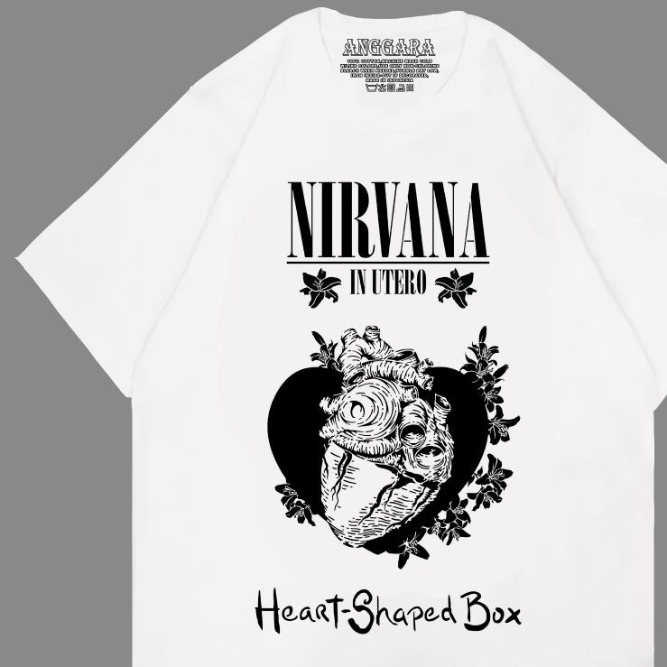 Promo Nirvana Heart Shaped Box Kaos Nirvana Band Grunge Kaos Band Metal Punk