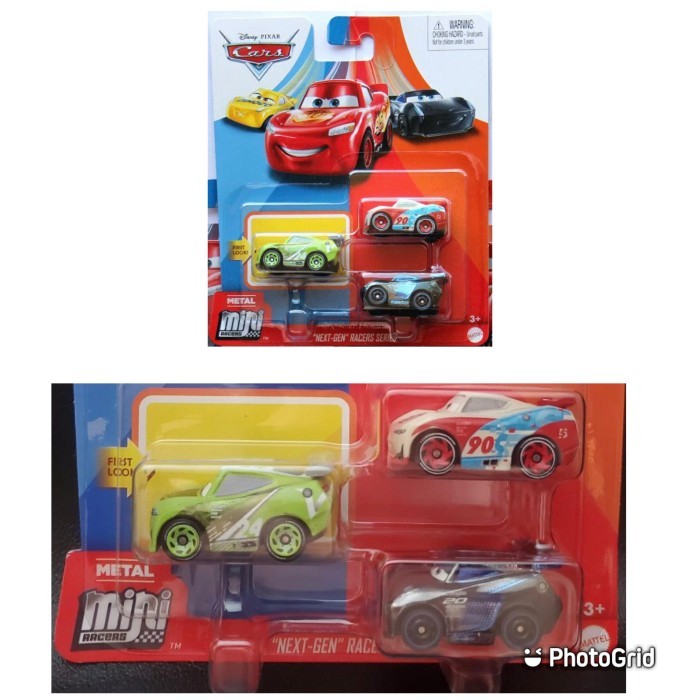 Cars Mini Disney Next Gen Racers Racelott Paul Jackson 3 Pack Import