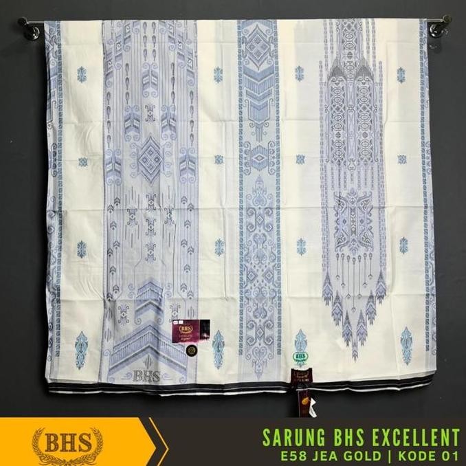 Terjangkau Sarung Bhs Excellent E58 Jea Gold Motif Jacquard Terbaru Bahan Mercerized Cotton Kain Sar