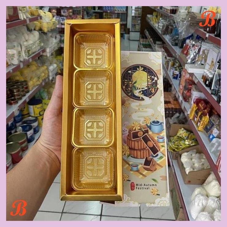 

| VRB | BOX MOON CAKE 27 X 7,5 X 5 UNTUK 4 TRAY KECIL 75 GR