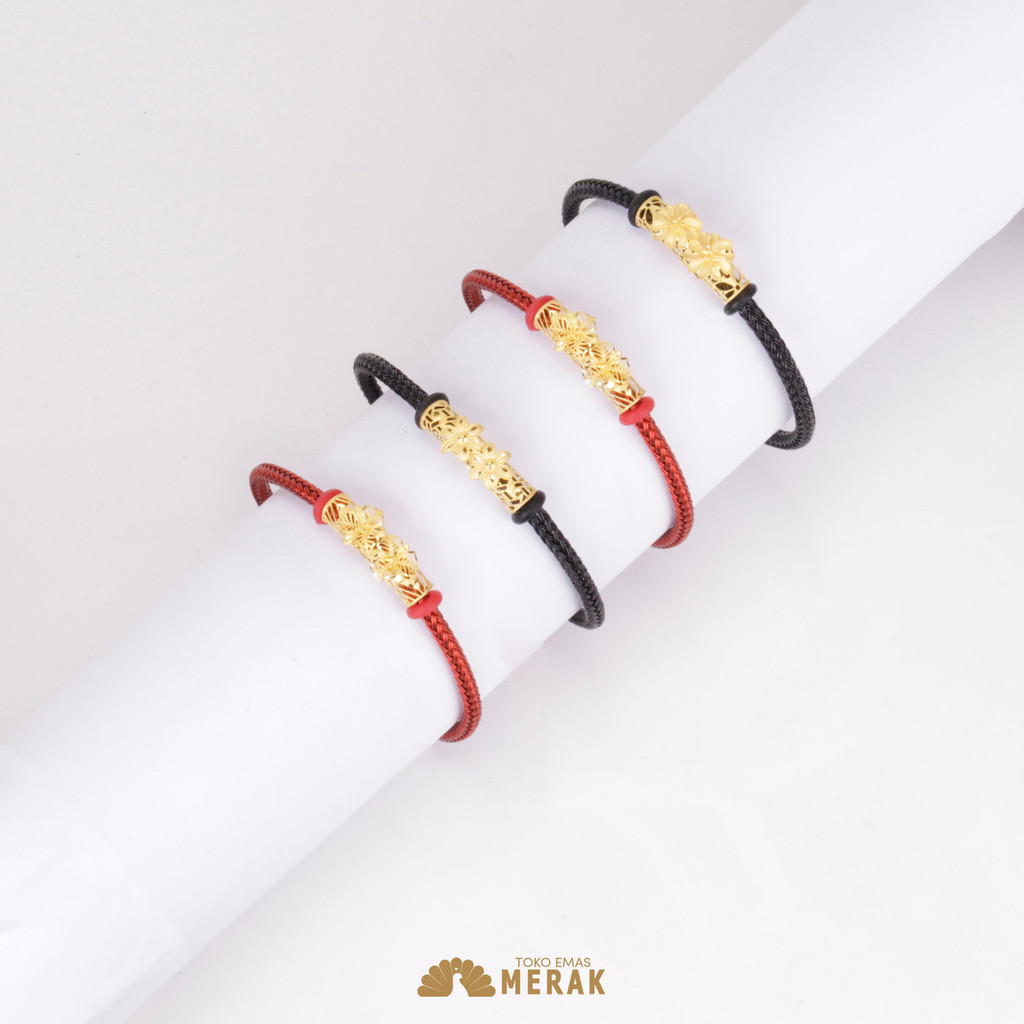 Gelang Tali Emas 17K Sakura - Toko Emas Merak Semarang