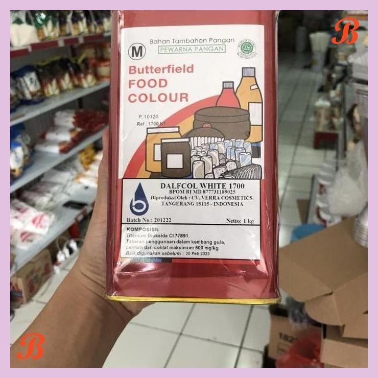 

| VRB | PEMUTIH MAKANAN BUTTERFIELD 1 KG KALENG FOOD GRADE WHITENING BUTTERFLY
