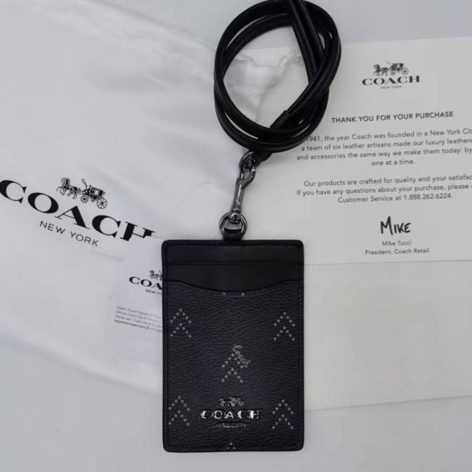 

Sale Baru Coach Metal Logo Lanyard Id Card Holder Name Tag Delapan Warna