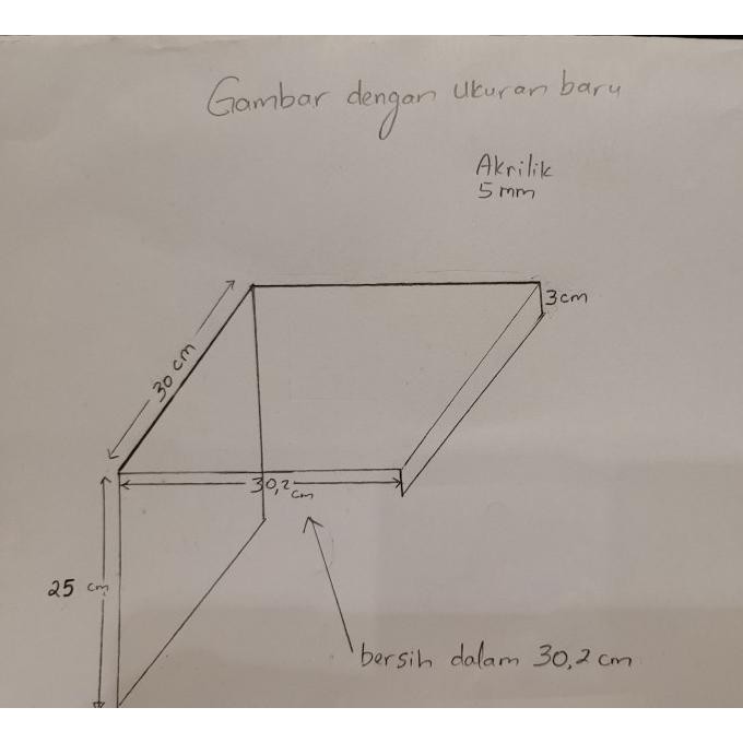 

Sale Acrylic Custom 5Mm Clear Tekuk/Bending. Ukuran Dalam