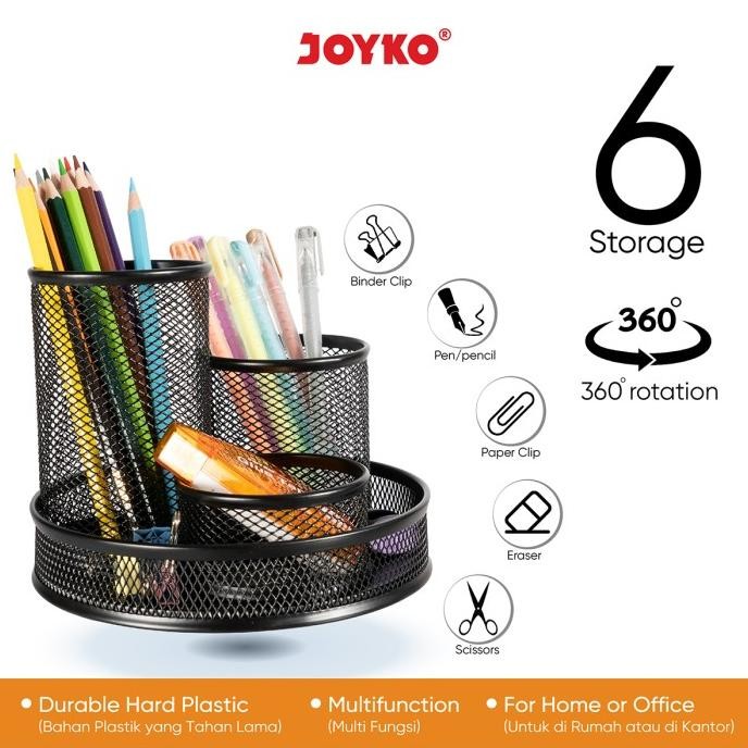 

Murah Desk Set / Pen Holder / Tempat Alat Tulis Jaring Jala Joyko Ds-24