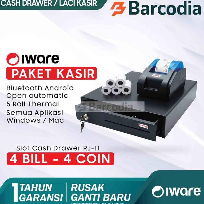 

PAKET KASIR / PPOB ANDROID (CASH DRAWER+PRINTER BLUETOOTH+KERTAS)