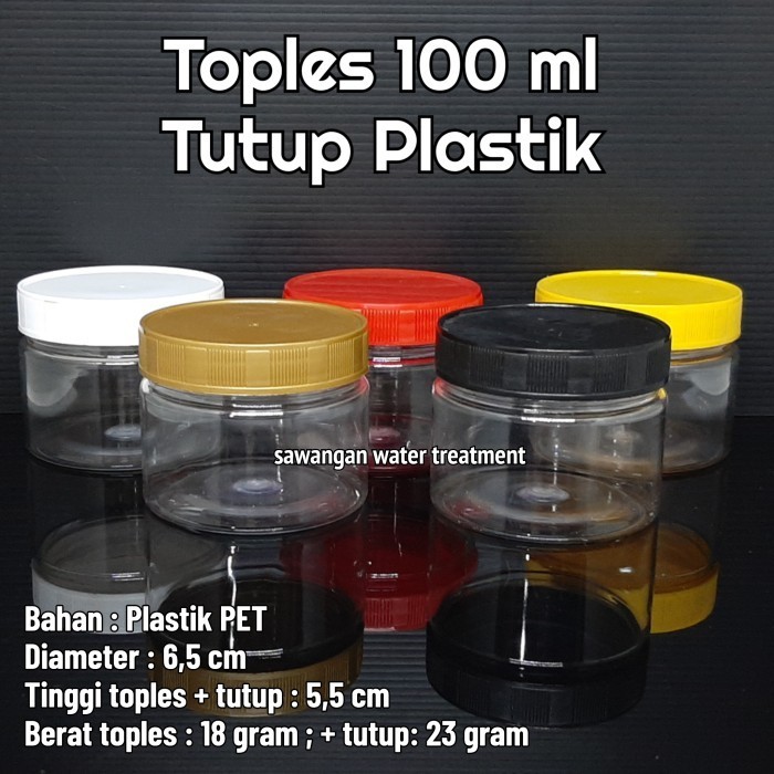 TERBAIK Toples 100 ml tutup plastik / Toples 100ml tutup Plastik / 100ml SOPRA