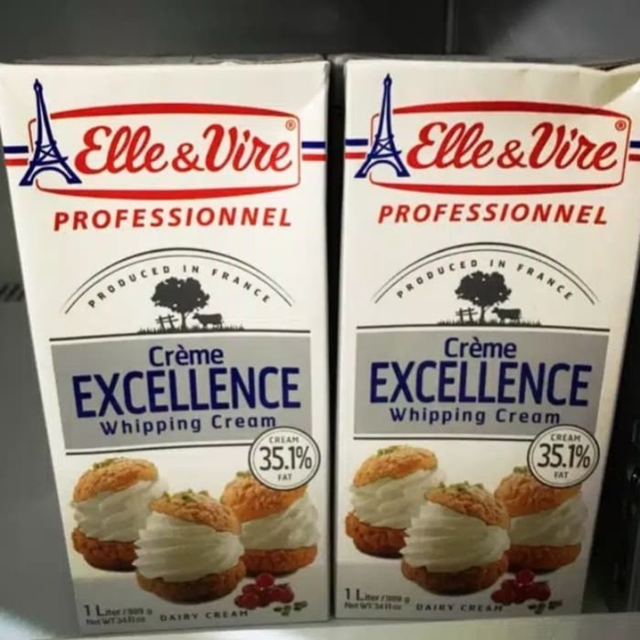 

elle vire whipping cream 1lt krim