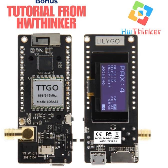 LILYGO TTGO LoRa32 LoRa V2.1 915MHz 923MHz ESP32 OLED 0.96 WIFI BLE
