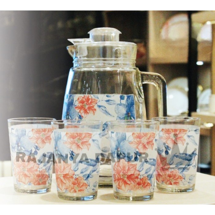 Drink Set Lazetta - Pitcher Dan Gelas Set - Lazetta Teko Dan Gelas Mms