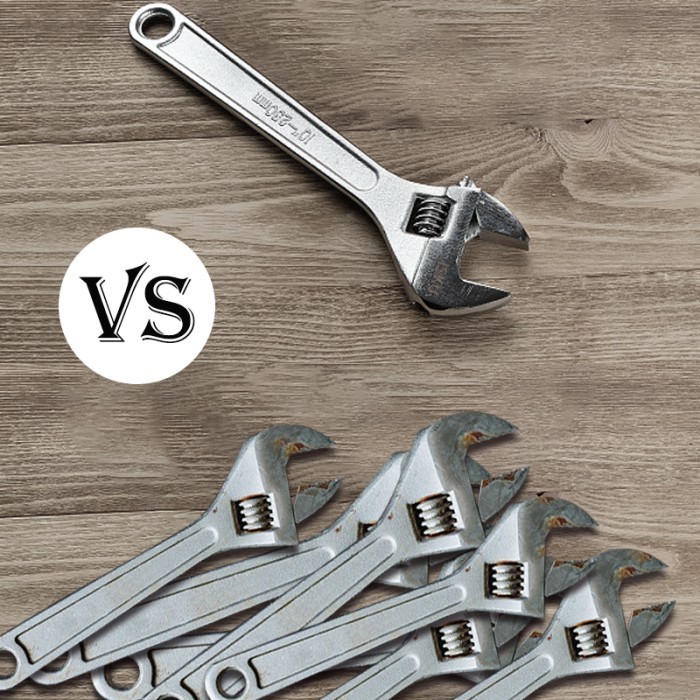 ISKU kunci inggris industri ukuran 12 inchspanner adjustableuniversal adjustable wrench tools alat