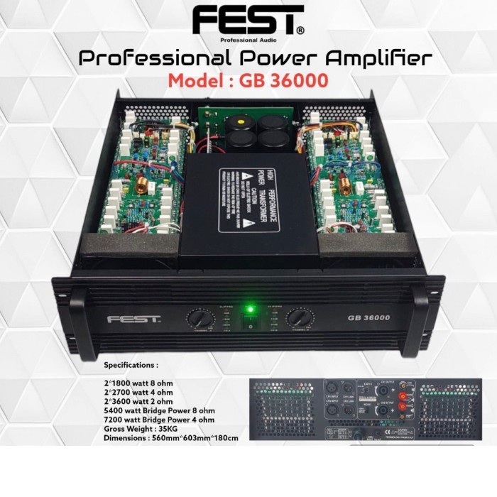 BISA TERMIN Power FEST GB36000 Original Amplifier Fest GB 36000