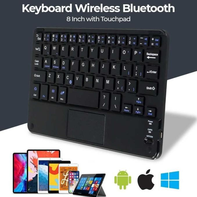 BARU KEYBOARD HP ANDROID MOUSE BLUETOOTH UNTUK TABLET IPAD IOS TANPA DONGLE
