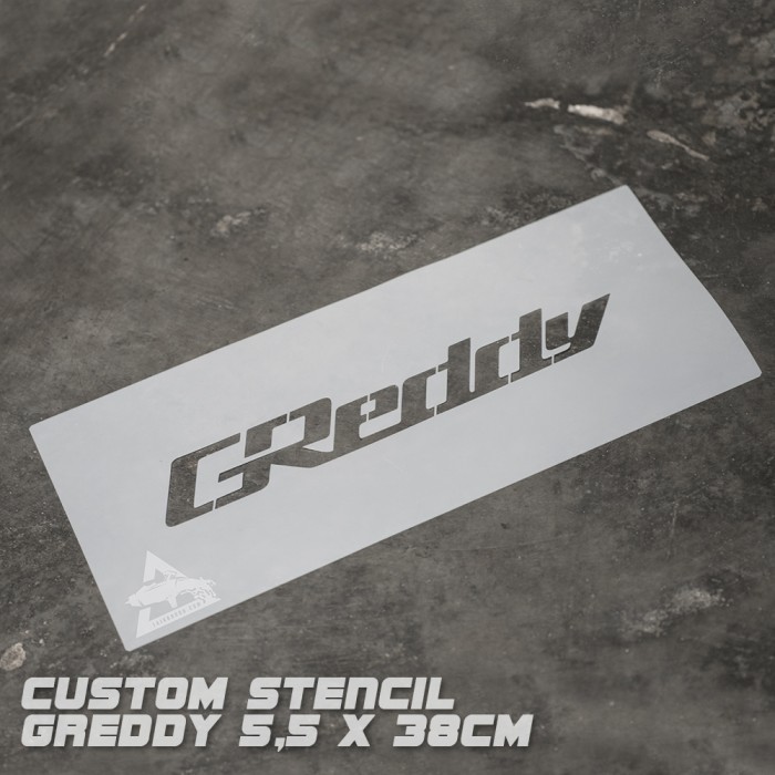 

TERBARU Custom stencil font GReddy ukuran 5,5 x 38cm