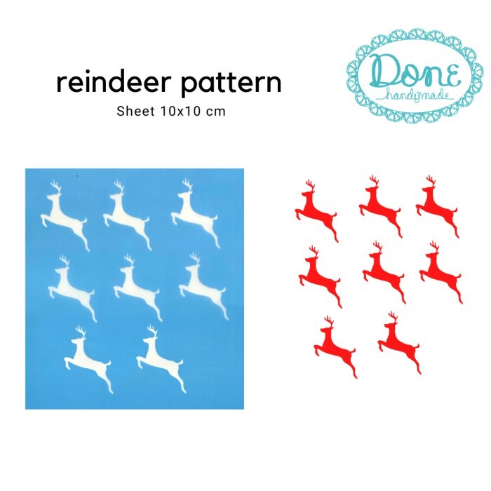 

TERBARU Silk screen reindeer scrapbooking rusa natal christmas decor ss40