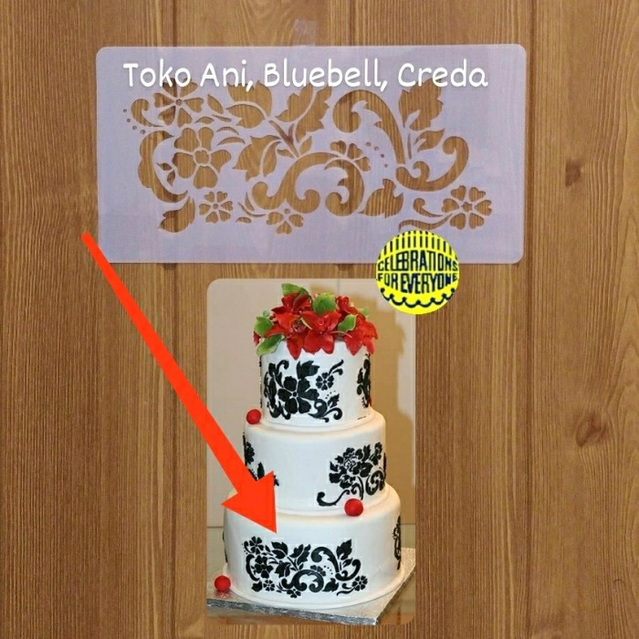 

TERBARU Designer Stencil : Floral Explosion Tier #2 , 20.7 x 8.7 cm