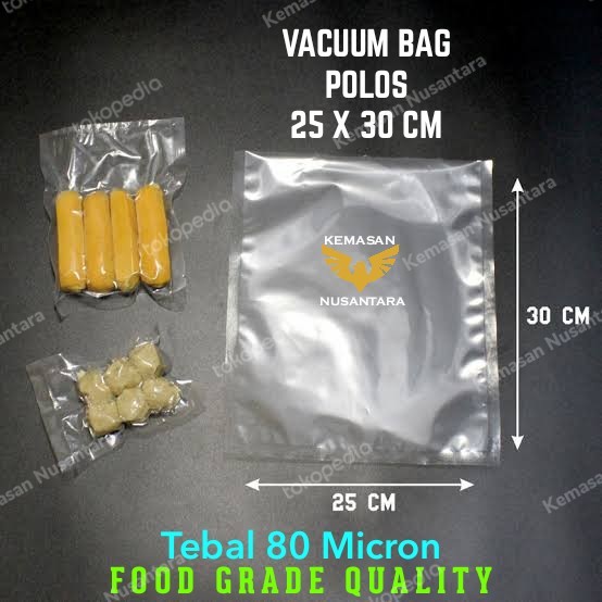 

Vacuum Bag 25 X 30 Cm 80 Micron / Plastik Vakum / Plastik Termurah