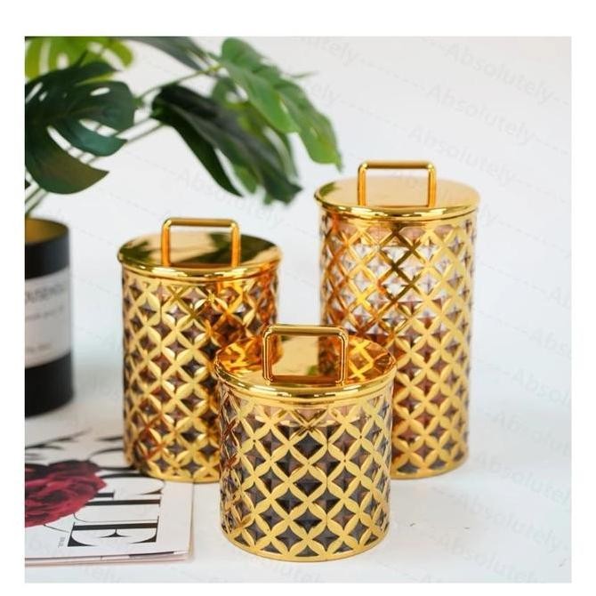 

Cs Toples Mewah Toples Gold Toples Aklirik Kedap Udara Gold Emas / Toples List Gold Mewah Toples Penyimpanan Makanan Original Dan Terpercaya
