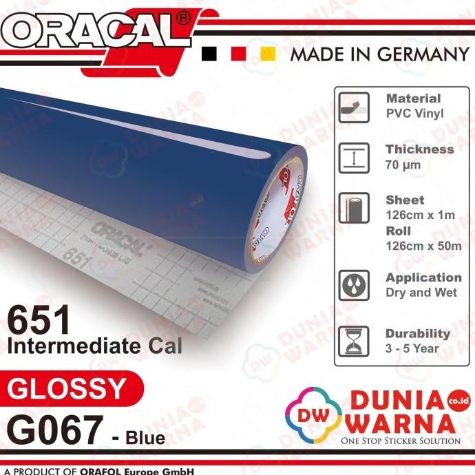 Promo Oracal 651 067 Blue Gloss/Matte(Doff) Meteran
